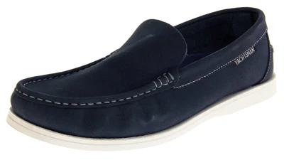 Mens Loafers YACHTSMAN Leather Boat Shoes Moccasin Sailing Deck Shoes Size 7 • £49.95