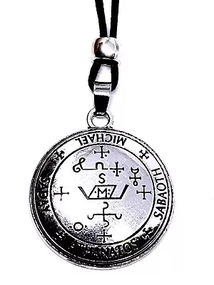 Archangel Michael Necklace Pendant Talisman Sigil Evocation Beaded Cord • £6.95