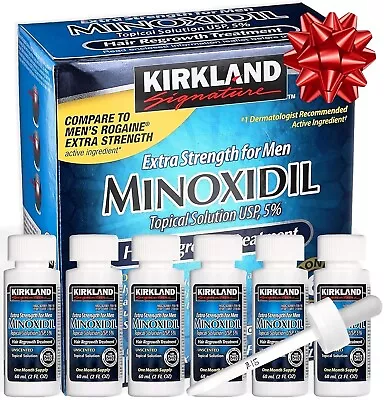 6 Month Supply Kirkland Minoxidil 5% Mens Hair Loss Regrowth Treatment Free Ship • $28.93