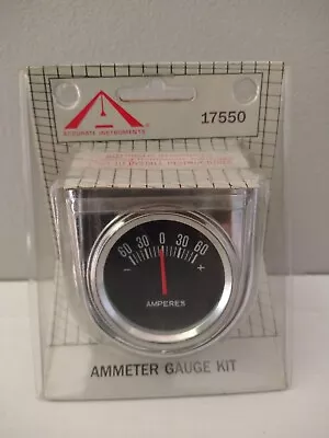 Ammeter Gauge   2-1/16  W/Light Kit Under Dash Mount #17550 • $12.99