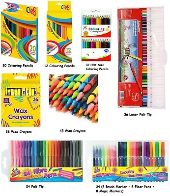 £2.59 • Buy Wax Crayons / Colouring Pencils / Felt Tips / Metallic Markers / Magic Markers