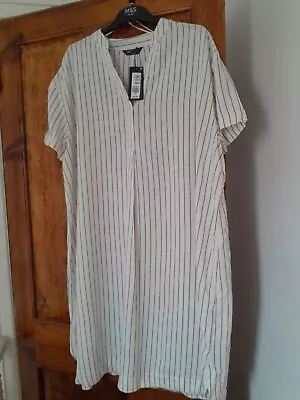 M&S NEW Size 20 LINEN DRESS LOVELY HOLIDAYS • £12.99