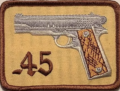 .45 Caliber Gun Pistol Military Motorcycle 2nd Amendment Enforcement Patch U-9 • $4.99