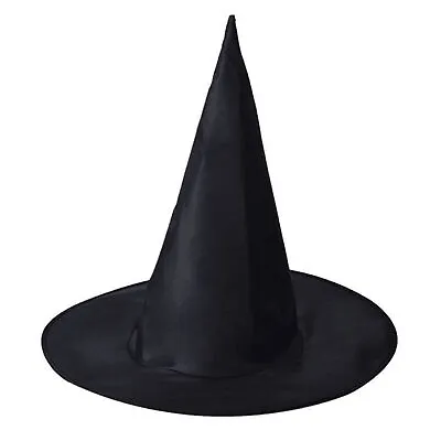 Witches Hat Pointed Cap Fancy Dress Play Halloween Wizard Costume Accessory • £2.15