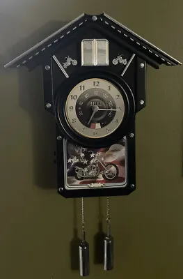 Time Of Freedom Motorcycle Cuckoo Clock The Bradford Exchange 2008 Working  • $149.95