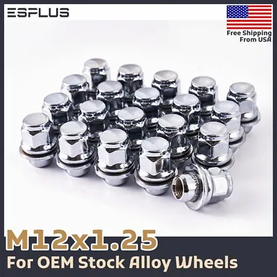 24 Pc OEM Lug Nut M12x1.25 Chrome Fit Nissan NP300/NV350/Pathfinder/Titan/Xterra • $22.95