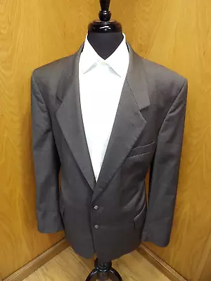 Mens Blazer Sport Coat Jacket Andre Villard 44L Gray Micro H.T  MS-#101 • $22.99