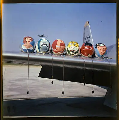 Painted Helmets Of Jet Pilots 1955 Photo - Helmets Of Jet Pilots With Names And • $8.50
