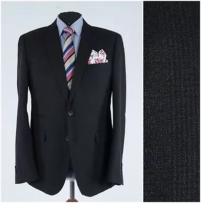 Mens Check Plaid Blazer 44R UK Size UNDERBLUE Dark Brown Sport Coat Jacket • $59.99