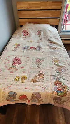 Strawberry Shortcake Vintage Bedding Throw Blanket 56'' X 78'' AGC 1980's • $22.08