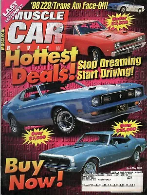 Vintage MUSCLE CAR REVIEW Magazine April/May 1998 - Hot Deals - Mach 1 - Camaro • $5