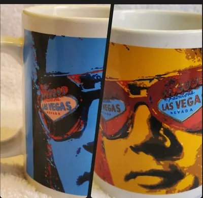 Vtg Elvis Presley Las Vegas Coffee Mug Cup Chicken Of The Sea Joe Petruccio Art • $37.50