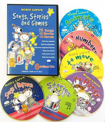 £6.99 • Buy Children's Songs, Kids Stories & Party 6 CDs Rhymes Songs Stories & Games *NEW* 