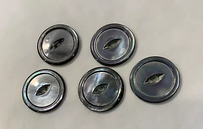 Set Of 5 Vintage Mother Of Pearl /shell Dark Smokey  1” Buttons  • $4