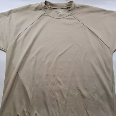 Dri-Duke Mens Moisture Control Short Sleeve Athletic Shirt Tan Size X-Large • $14.95