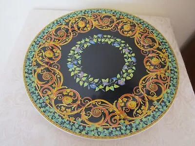 Versace Rosenthal Gold Ivy Charger Plate Wall Hanging 12'' Gold Accented Vintage • $166