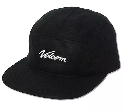 New Volcom Stewart Felt Camper Men's Adjustable Black Snapback Hat RHTVLC-75 • $20.34