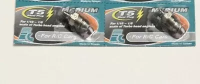 2 - Force R/C Turbo Glow Plugs Medium # 5 High Quality Race Plugs Ships From US  • $15.98