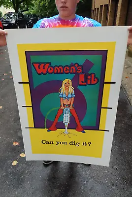 Vintage NOS Original Early 1970's Women's Lib Can You Dig It Poster Feminism • $32.99