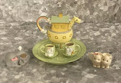 1996 Enesco - Precious Moments - Noah's Ark Mini Tea Set • $17.24