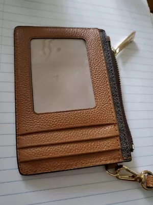 Michael Kors Jet Set Wristlet Brown With Zip Top Removable Wristlet And Pockets • $10
