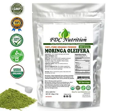 Organic Moringa Oleifera Leaf Powder 1 LB  (Pure & Natural)  • $9.99