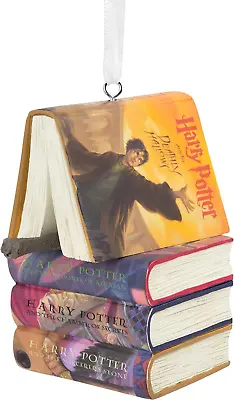 Hallmark Harry Potter Stacked Books With Wand Christmas Ornament  • £9.14