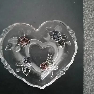 Walther Glass Heart Shaped Dish Unwanted Gift • £15.99