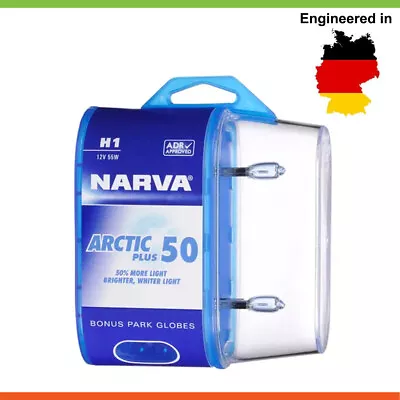 NARVA H1 Globes 12V 55W Arctic Plus 50 2 Pack For Daewoo Lacetti 1.8 CDX • $61.53