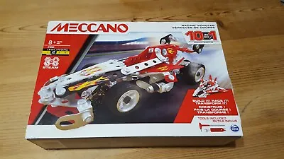 Meccano Racing Vehicles 10 In 1 Model 21201 STEM Set 225 Parts Toy For Ages 8+ • £14.99
