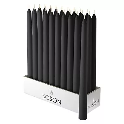  10 Inch X 3/4  Taper Candles | Candlesticks | Candle I0 Inch - 30 Pk Black • $42.06