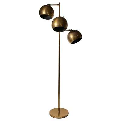 Antiqued Floor Lamp 1950s Style Eyeball Shade 3 Arms Corner Lamp For Decoration • $1089.88