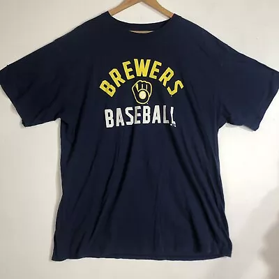 Fanatics Milwaukee Brewers Baseball T-Shirt Men’s Size 2XB Multicolor • $12