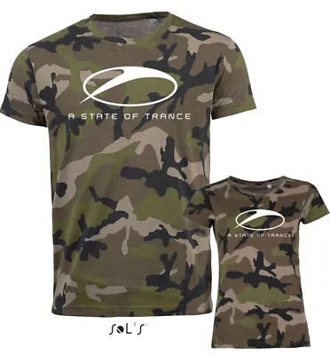 Armin Van Buuren A State Of Trance Camouflage Style Cotton T-Shirt  Men & Ladies • £19.99