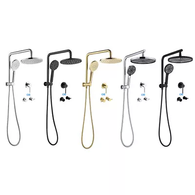 Decaura 9  Or 10  Shower Head Set Gooseneck Chrome Black Golden Wall Shower Taps • $359.99