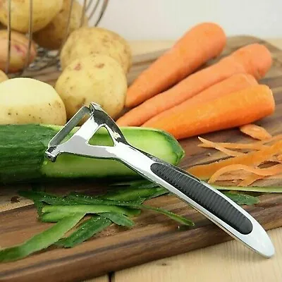 Heavy Duty Chrome Alloy Kitchen Potato Peeler Fruit Vegetable Rapid Slicer UK • £3.04