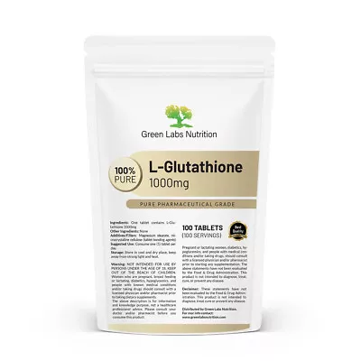 L-Glutathione 1000mg Tablets Liver Health Strong Antioxidant Anti UV Radiation • $11.39