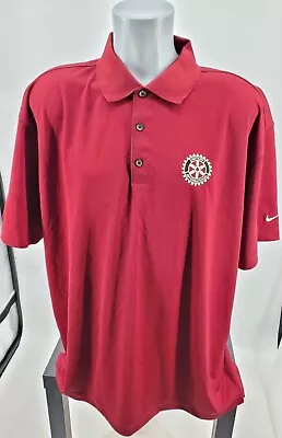 Nike Golf Rotary International Polo Shirt Men's Size 3XL Brand New Burgundy  • $24.99