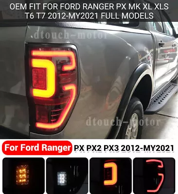 Smoked LED Tail Rear Lights Lamp For Ford Ranger T6 PX Wildtrak XLT XLS XL • $154.89