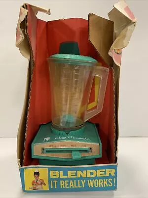 Vintage 1960s Suzy Homemaker Toy Blender Aqua NEW In BOX Topper Toys USA • $99.99