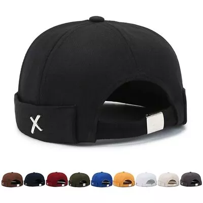 Cotton Brimless Docker Cap Washed Style Melon Beanie Cap Brimless Hat  Winter • $8.54