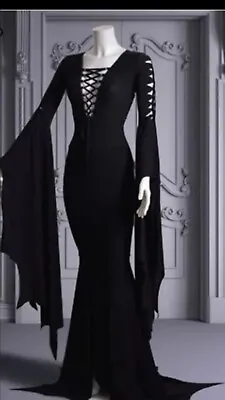 Morticia Addams Maleficent Womens Plus Size Halloween Cosplay Costume Womens 4x • $75