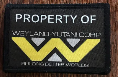 Aliens Property Of Weyland Yutani Morale Patch Tactical Military Flag USA Badge • $8.49