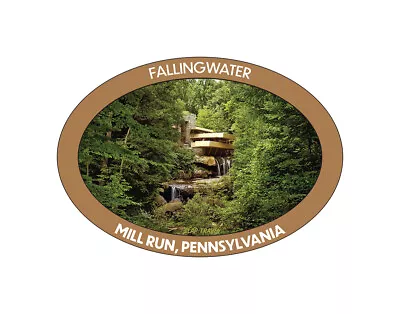 Fallingwater Frank Lloyd Wright Mill Run Pennsylvania 5x3.5 Inch Sticker  • $5.99