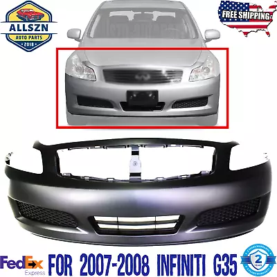Front Bumper Cover Primed For 2007-2008 Infiniti G35 & 2009 G37 Sedan IN1000234 • $164.45