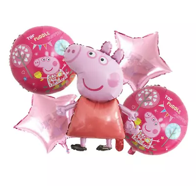 £5.49 • Buy 5pcs PEPPA PIG George Foil Balloons Birthday Party Decoration Air Helium Fill