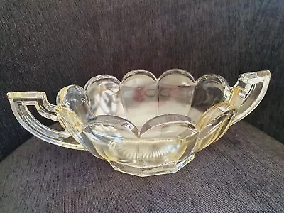 Davidson / Chippendale Glass Art Deco Trophy Handled Oval Bowl  • £5.99