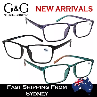 NEW Womens Reading Glasse Square Fashion Style Blue Purple Black +1.0 To 3.5 • $19.99