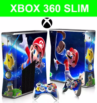 Xbox 360 Slim Mario Decal Sticker Skin Wrap Vinyl + Controller • $12.95