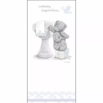 Christening Congratulations Me To You Bear Card • £4.49